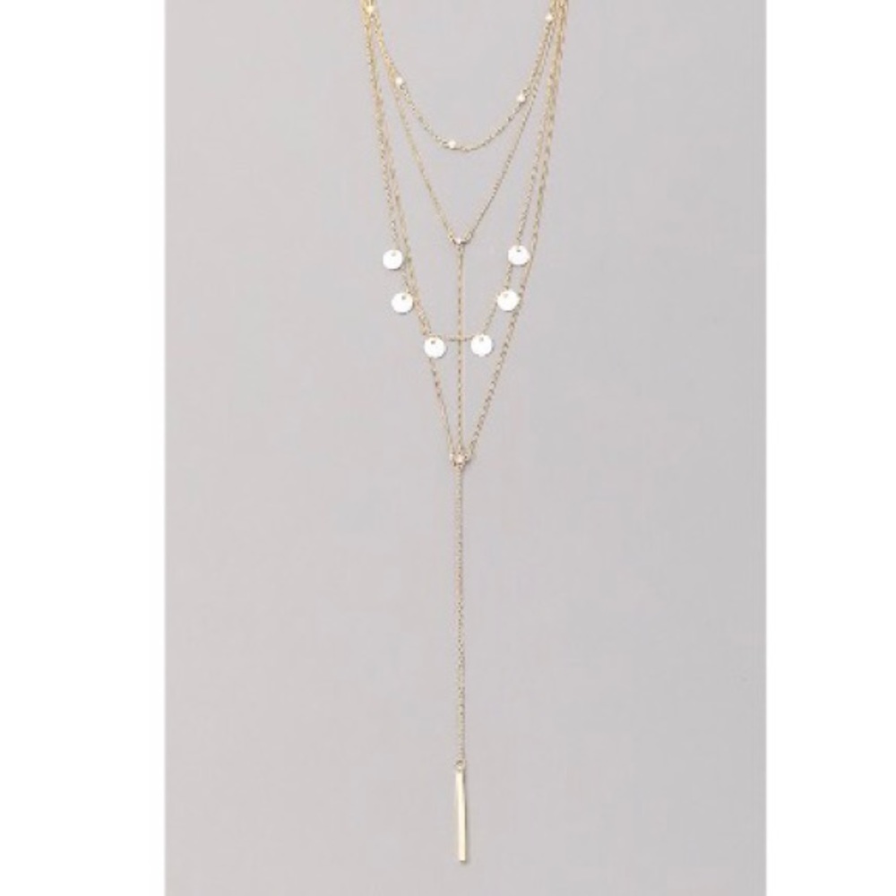 Layered Mini Disc Pendant Necklace